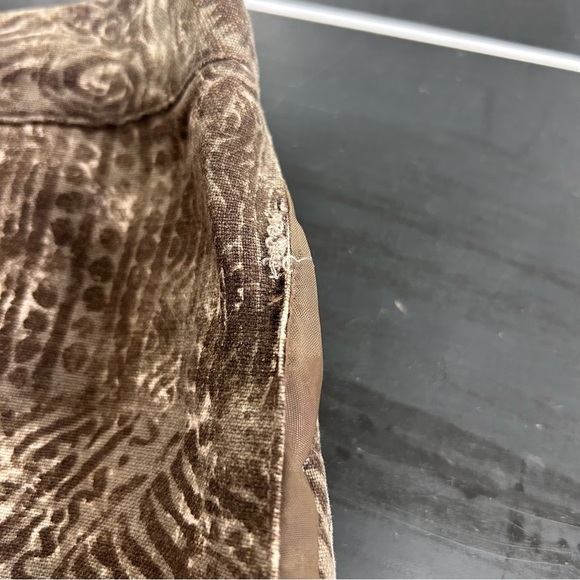 Coldwater Creek XL Linen Blend Soft Wash Ankle Length Pants Batik Design AS-IS - Picture 9 of 16